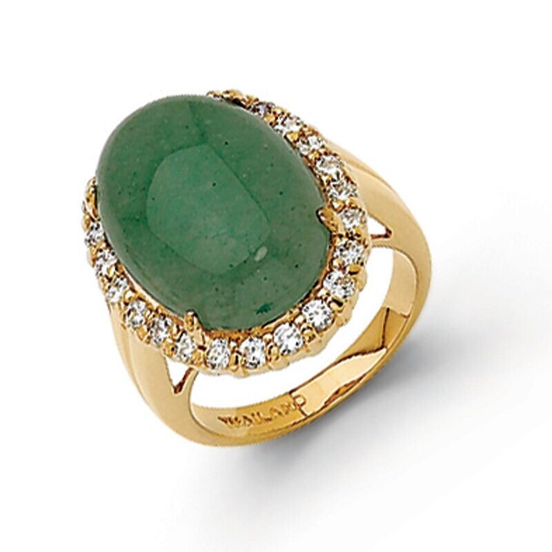 Size 6 Jackie Kennedy Opaque Aventurine Ring