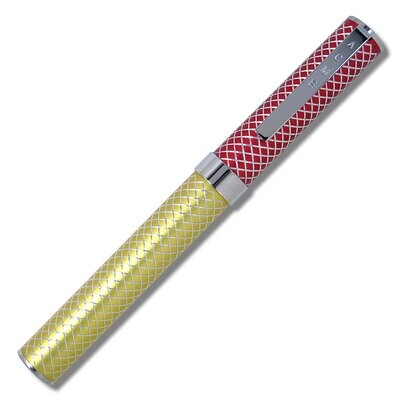 Acme Atp Red &amp; Yellow Matte Roller Ball Pen Anodized Aluminum Prototype ATP02RAE, MPN: ATP02RAE