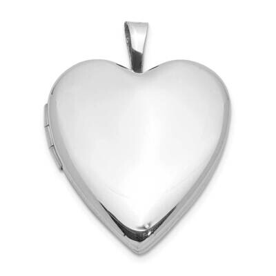 Polished 20mm Heart Ash Holder Locket Sterling Silver Rhodium-plated QLS1115, MPN: QLS1115, 1911017…