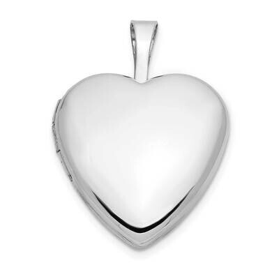16mm Heart Locket 14k White Gold XL787, MPN: XL787,