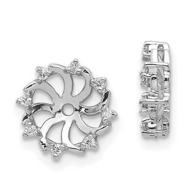 AAA Diamond Earring Jacket 14k White Gold XJ31WAAA, MPN: XJ31WAAA, 883957115252