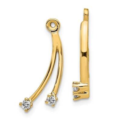 A Diamond Earring Jacket 14k Gold XJ19A, MPN: XJ19A, 883957336206