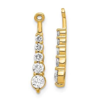 A Diamond earring jacket 14k Gold XJ17A, MPN: XJ17A, 883957114897