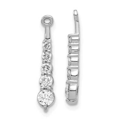 AAA Diamond earring jacket 14k White Gold XJ17WAAA, MPN: XJ17WAAA, 883957114927