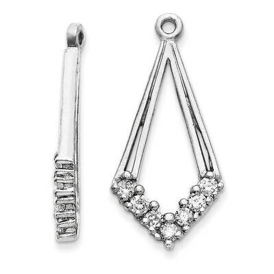 A Diamond earring jacket 14k White Gold XJ16WA, MPN: XJ16WA, 883957341316