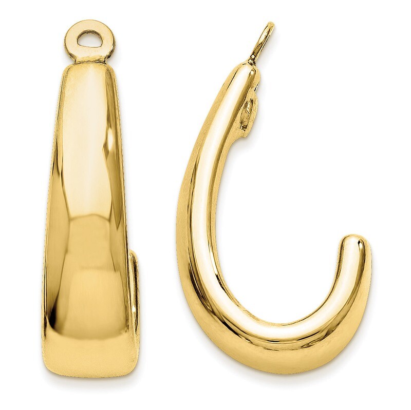 J Hoop Earring Jackets 14k Gold YE1101