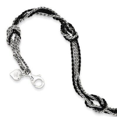 Fancy 7.5 Inch Bracelet Sterling Silver QH4913-7.5, MPN: QH4913-7.5, 883957480688