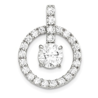 CZ Pendant 10k White Gold Polished 10YC380W, MPN: 10YC380W, 883957780986
