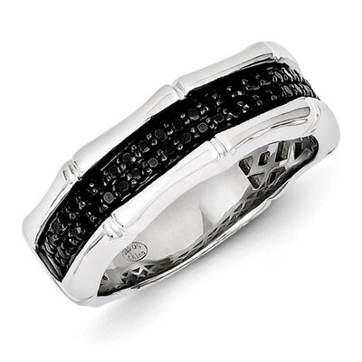 Black Diamond Men&#39;s Ring Sterling Silver QR5502, MPN: QR5502, 886774564319