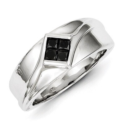 Black Diamond Men&#39;s Ring Sterling Silver QR5477, MPN: QR5477, 886774564241