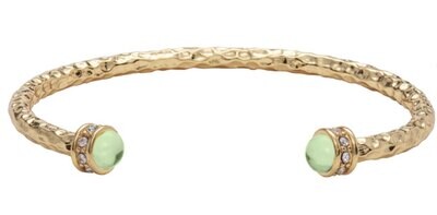 Halcyon Days Hammered Meadow Gold Torque Bangle Bracelet BRSHS39HTG, MPN: BRSHS39HTG,