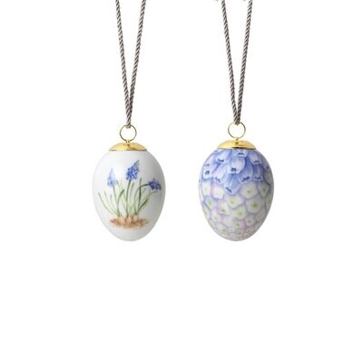 Royal Copenhagen Easter Egg Grape Hyacinth Buds And Petals Set of 2 1066084, MPN: 1066084, 57051407…
