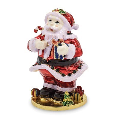 Santa Trinket Box Enamel on Pewter by Jere, MPN: BJ2057, 191101594960