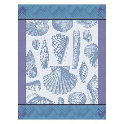Le Jacquard Francais Coquilles Blue Tea Towel 24 x 31 Inch 27515 Set of 4, MPN: 27515, 3660269275150