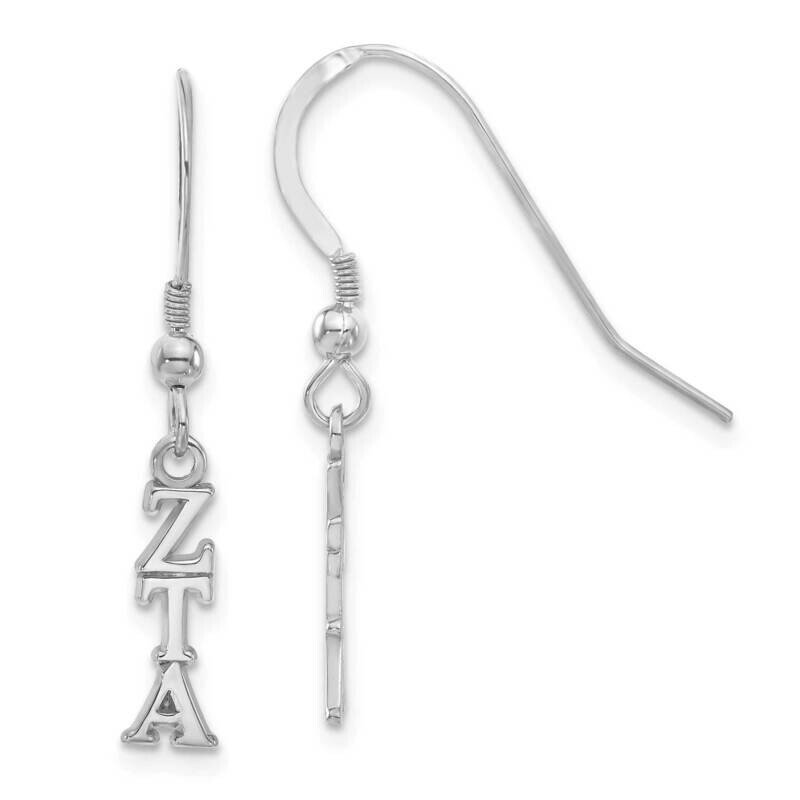 Zeta Tau Alpha Dangle Earrings Sterling Silver ZTA005ERD-SS