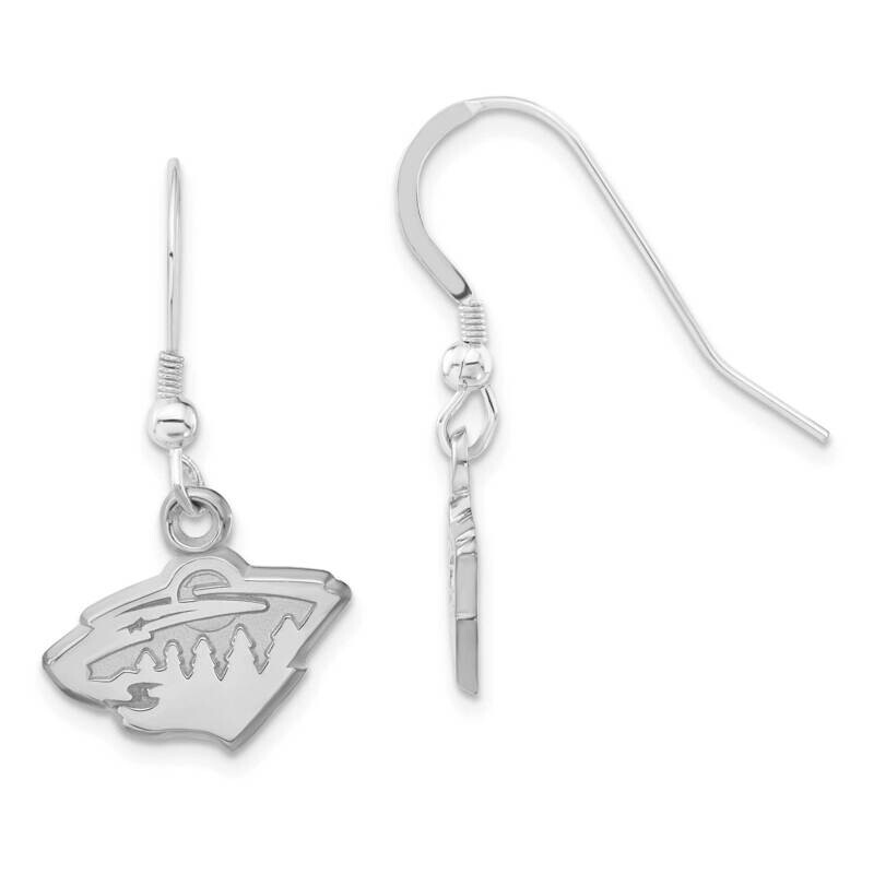 NHL Minnesota Wild Polished Logo Dangle Earrings Sterling Silver WIL004ERD-SS