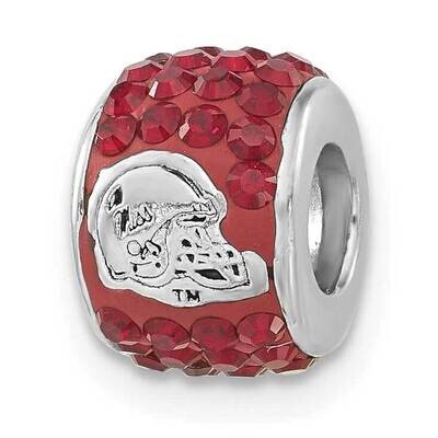 Collegiate University of Mississippi Red Crystal Bead Sterling Silver UMS070CHM-SS, MPN: UMS070CHM-…