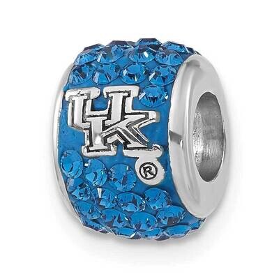 University of Kentucky Polished Blue Crystal Bead Charm Sterling Silver UK070CHM-SS, MPN: UK070CHM-…