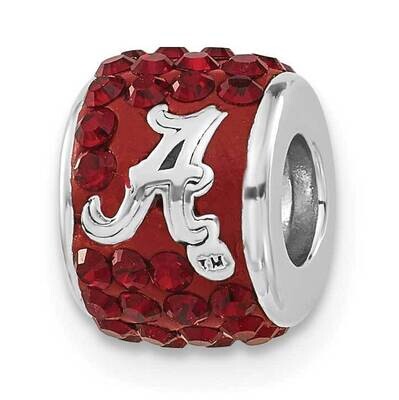 Collegiate University of Alabama Red Crystal Bead Sterling Silver UAL070CHM-SS, MPN: UAL070CHM-SS, …