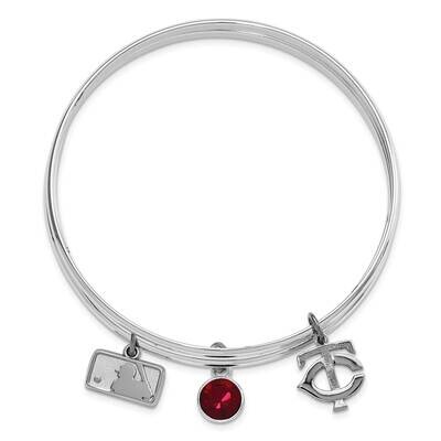 MLB Minnesota Twins Red Crystal Slip On Charm Triple Bracelet Set TWNTBB-MLB, MPN: TWNTBB-MLB, 6344…