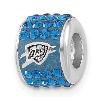 NBA Oklahoma City Thunder Blue Crystal Bead Charm Sterling Silver THN070CHM-SS, MPN: THN070CHM-SS, …