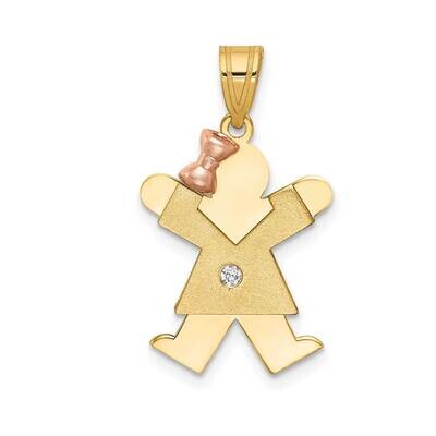 A Diamond Kid Pendant 14k Two-tone Gold XK478A, MPN: XK478A, 883957234748