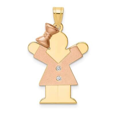 AAA Diamond Kid Pendant 14k Two-tone Gold XK510AAA, MPN: XK510AAA, 883957117850