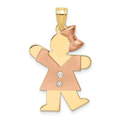 A Diamond Kid Pendant 14k Two-tone Gold XK508A, MPN: XK508A, 883957235004