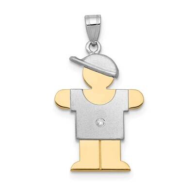 A Diamond Kid Pendant 14k Two-tone Gold XK502A, MPN: XK502A, 883957234847