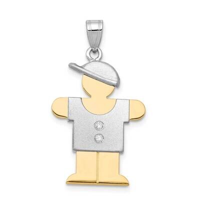 AAA Diamond Kid Pendant 14k Two-tone Gold XK512AAA, MPN: XK512AAA, 883957117898
