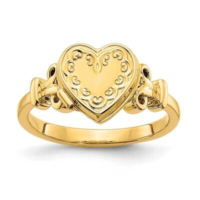 10mm Heart Shaped (8X8mm Photos) Locket Ring 14k Gold XL821, MPN: XL821,
