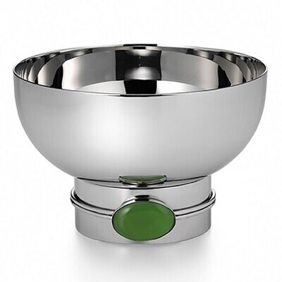 Mary Jurek Santa Fe Round Bowl with Green Onyx Stone 6&quot;D SFV006.2, MPN: SFV006.2, 817658013944