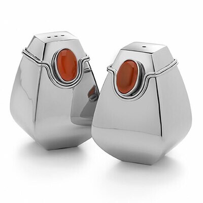 Mary Jurek Santa Fe Salt &amp; Pepper with Carnelian Stone 3.5&quot; SFV004.1, MPN: SFV004.1, 817658014057