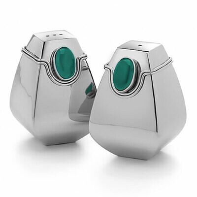 Mary Jurek Santa Fe Salt &amp; Pepper with Green Onyx Stone 3.5&quot; SFV004.2, MPN: SFV004.2, 817658014064
