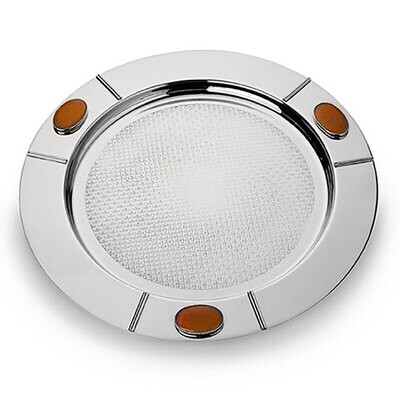 Mary Jurek Santa Fe Round Serve Tray with Carnelian Stone 17&quot; SFV003.1, MPN: SFV003.1, 817658013876