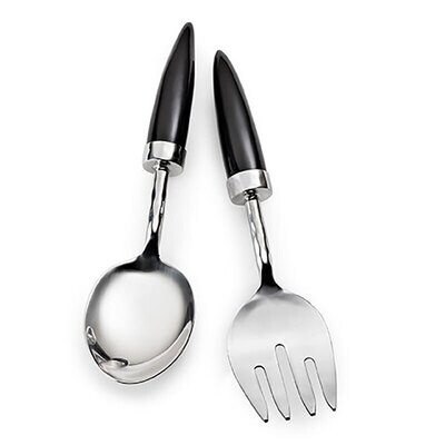 Mary Jurek Orion Salad Set with Buffalo Horn 11&quot; 2pc Box OBH010, MPN: OBH010, 817658013463