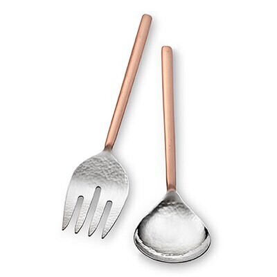 Mary Jurek Versa Salad Serving Set with Copper Handles 11&quot; 2 Piece Boxed HVF001.1, MPN: HVF001.1, 8…