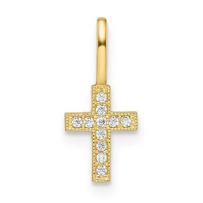 Cross Pendant 14k Gold CZ Diamond YC1500, MPN: YC1500,
