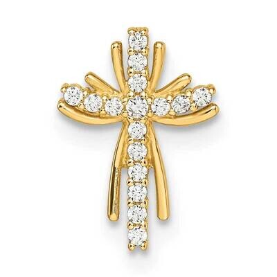 Cross Chain Slide 14k Gold CZ Diamond YC1497, MPN: YC1497,