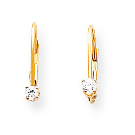 2.25mm Round Leverback Earring Mountings 14k Gold XLB37, MPN: XLB37,