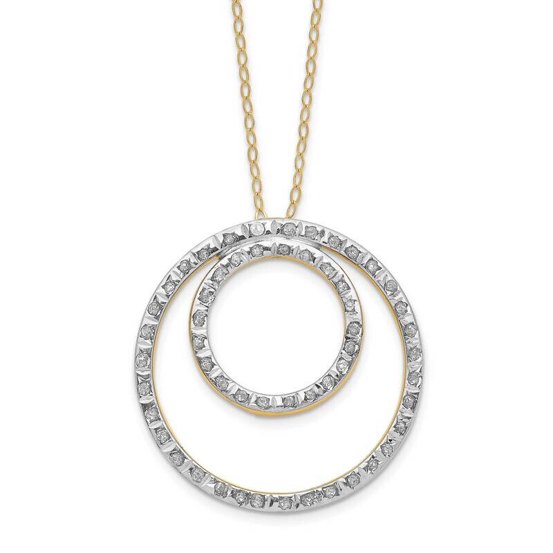 Double Circle Necklace 14k Gold DF342
