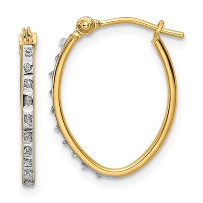 Oval Hoop Earrings 14k Gold DF340, MPN: DF340, 883957967400