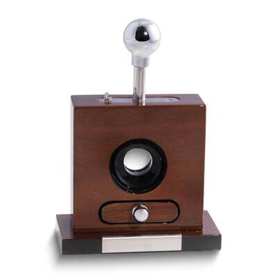 Stainless Steel Lacquered Walnut Wood Table Top Cigar Cutter GM8870, MPN: GM8870, 797140501152