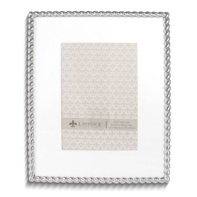 Silver-tone Rope 8 x 10 Inch Photo Picture Frame Matted for 5x7 Photo GM9903, MPN: GM9903, 75114806…