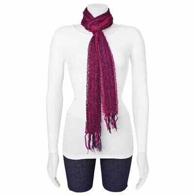 Fuchsia &amp; Blue Open Weave Fashion Scarf GM8357, MPN: GM8357, 191101416378