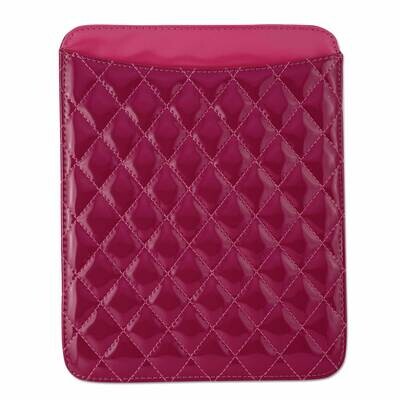 Fushia Diamond Pattern Patent Polyurethane Tablet Holder GM8287, MPN: GM8287,