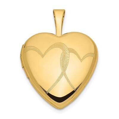 16mm Double Hearts Locket 14k Gold XL794, MPN: XL794,
