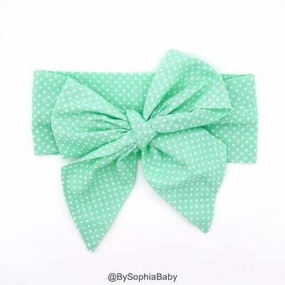 Baby Head Wrap, Baby Headwrap, Polka Dots Headband, Baby Turban, Toddler HeadWrap, Girls Headwrap T…