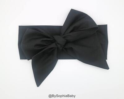 Baby Head Wrap, Baby Headwrap, Black Baby Headband, Baby Turban, Toddler HeadWrap, Girls Bow Headwr…