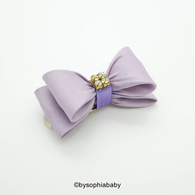 Lilac Baby Bow Hair Clip Bow Hair Clip Lavender Hair Clip Rhinestone Hair Clip Girl Hair Clip Baby …